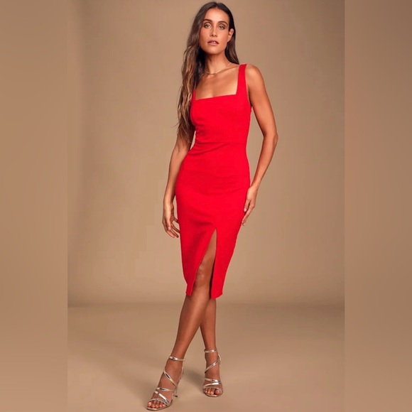 Lulus Dresses & Skirts - Lulus Baby, You're The One Sleeveless Bodycon Midi Dress